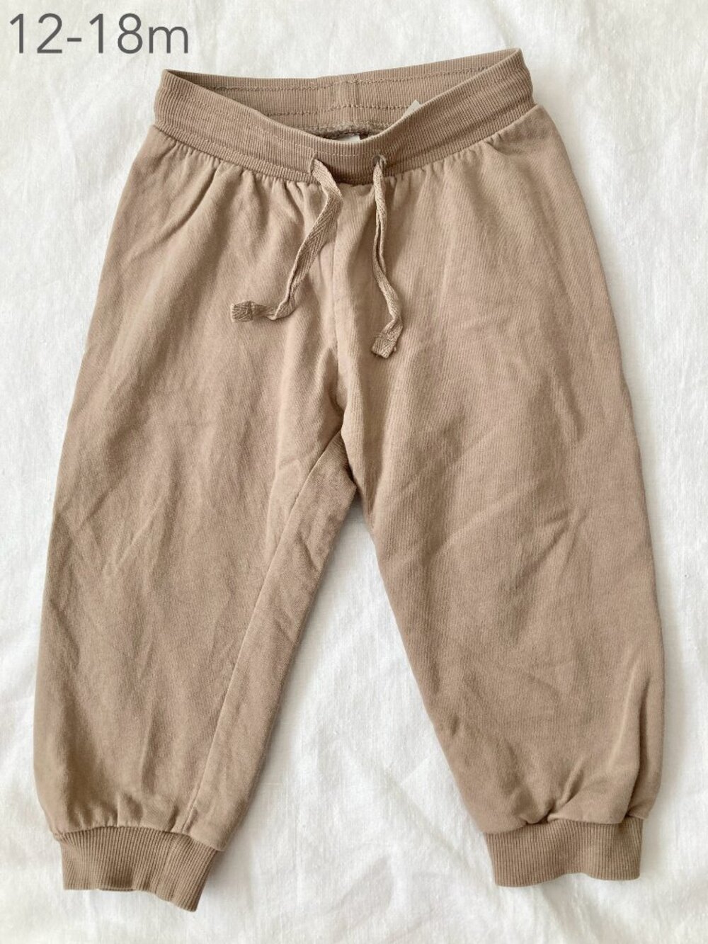 🪴5/$30 H&M 12-18 Months Toddler Sweatpants Beige Tan Fall Neutral Minimalist
